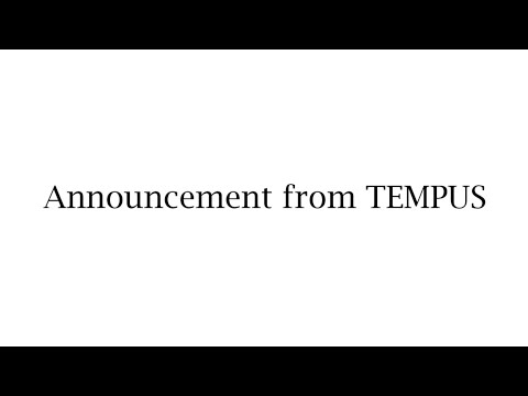 Announcement from TEMPUS Boys