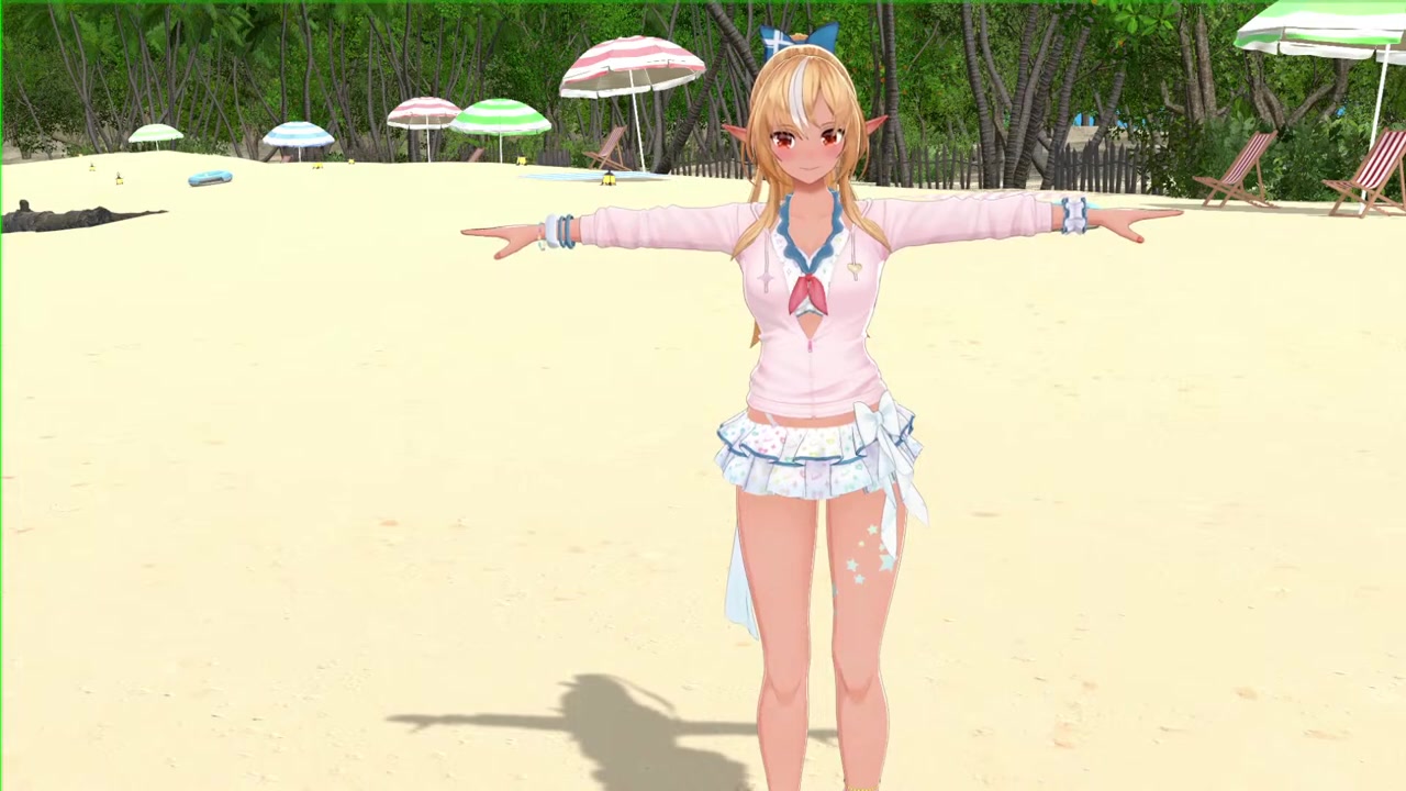 【水着&浴衣】「お!?おうちでも目開くようになったんか」【不知火フレア/ホロライブ】
