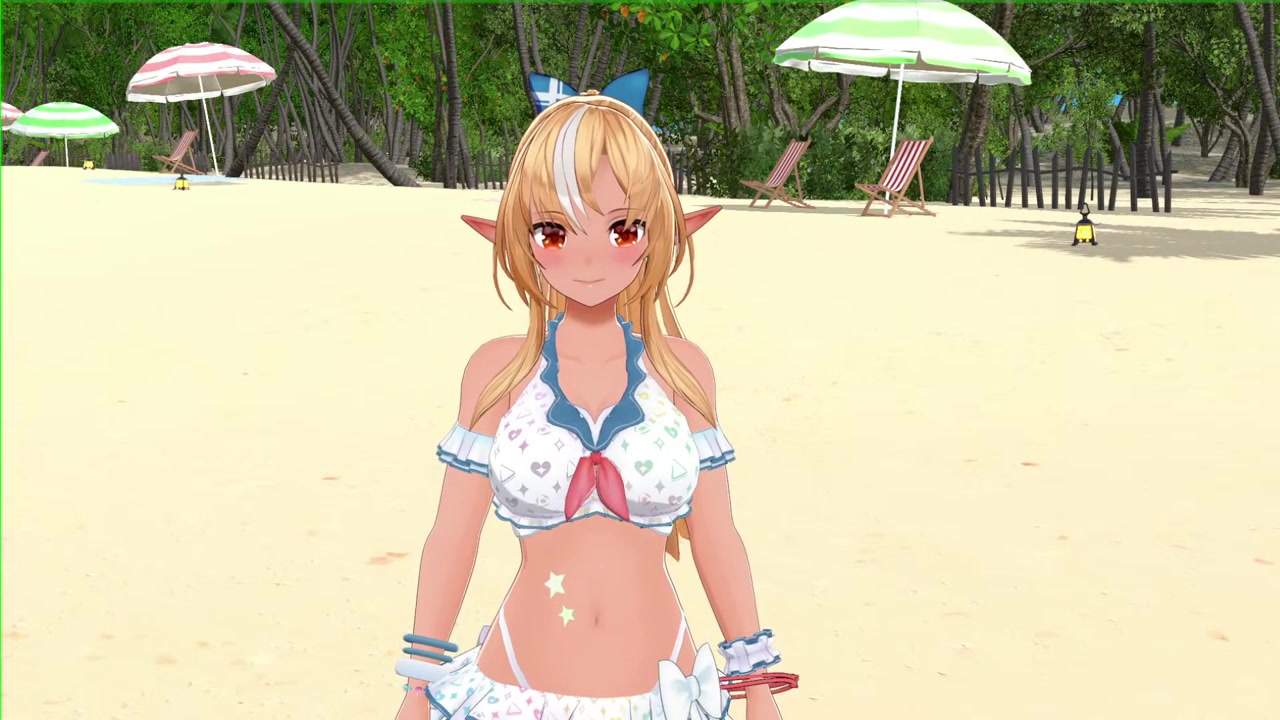 【水着&浴衣】「お!?おうちでも目開くようになったんか」【不知火フレア/ホロライブ】