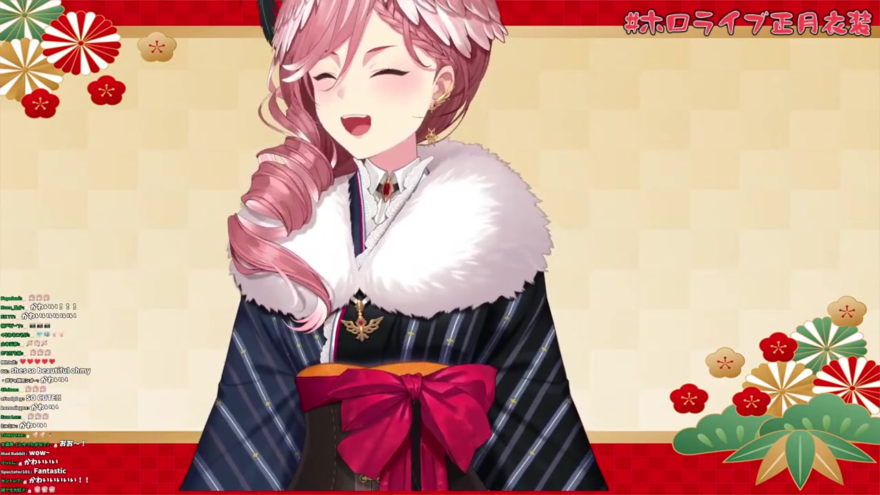 【#ホロライブ正月衣装】鷹嶺流オシャレ着物をお披露目!【鷹嶺ルイ/ホロライブ】