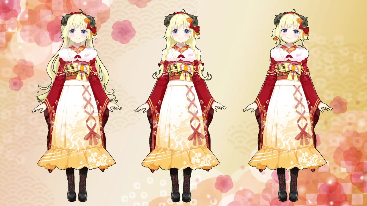【 #ホロライブ正月衣装 】ついにきた!新衣装!え、3姉妹...っ?!?!【角巻わため/ホロライブ4期生】