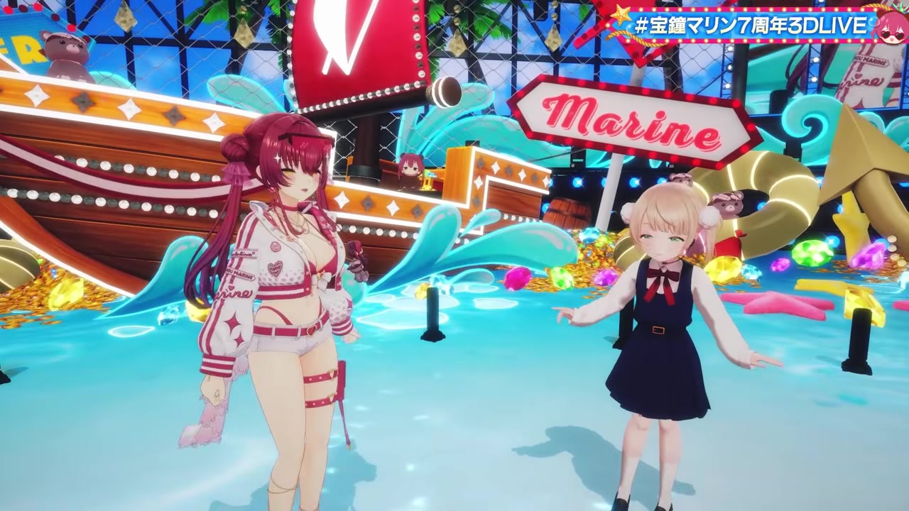 【水着新衣装お披露目!!】#宝鐘マリン7周年3DLIVE【ホロライブ/宝鐘マリン】