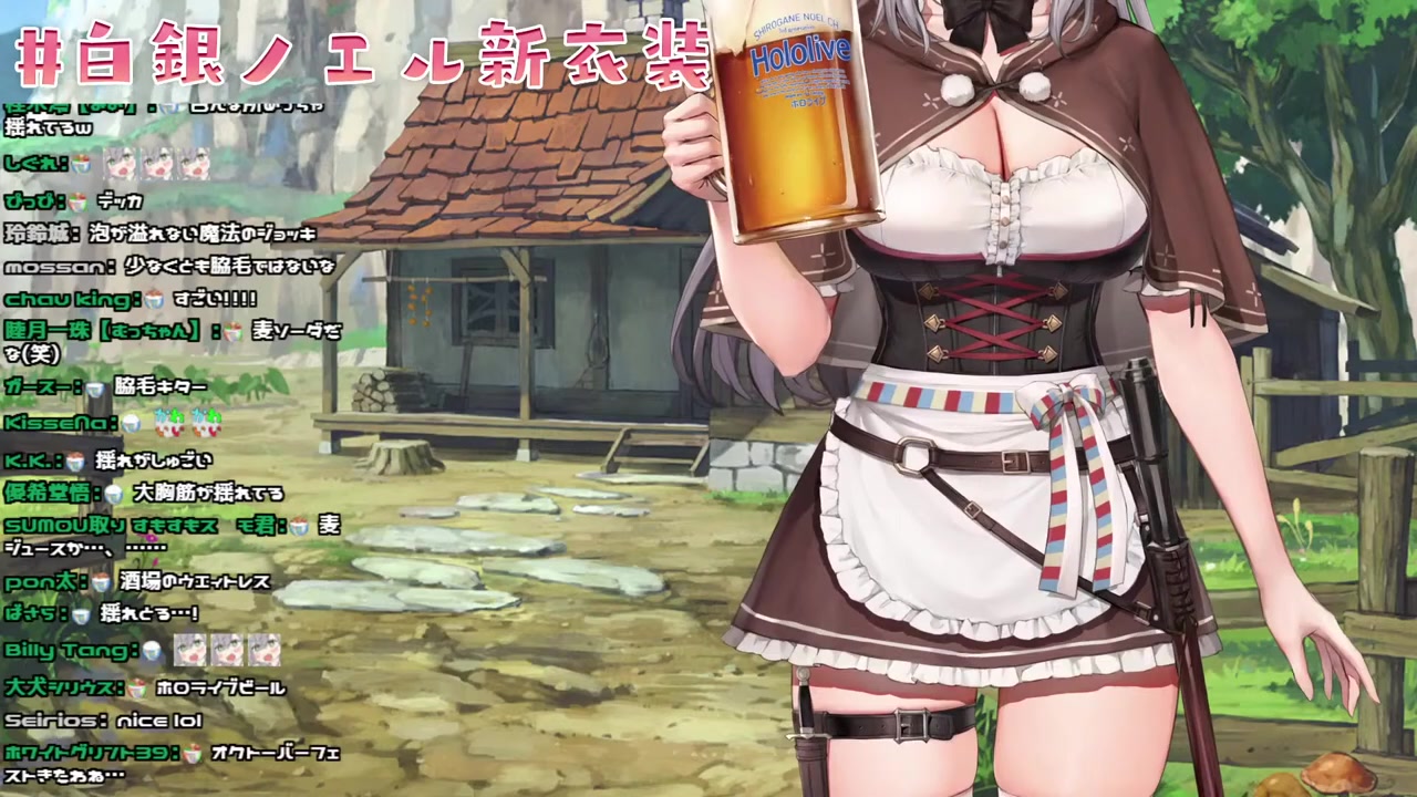 【#白銀ノエル新衣装】なんか脇から毛が生えている...?【白銀ノエル/ホロライブ】