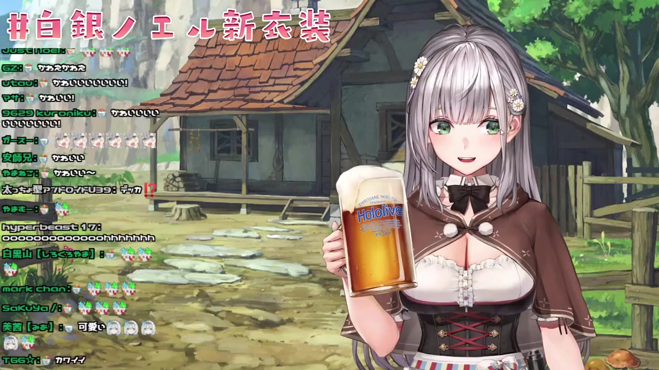 【#白銀ノエル新衣装】なんか脇から毛が生えている...?【白銀ノエル/ホロライブ】